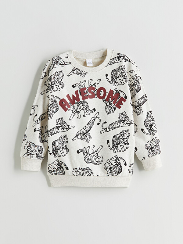 LCW Kids Baskılı Erkek Çocuk Sweatshirt