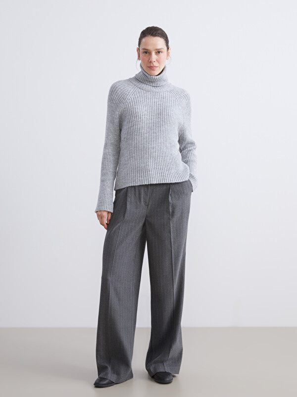 LCWAIKIKI Classic Striped Wide Leg Women's Trousers