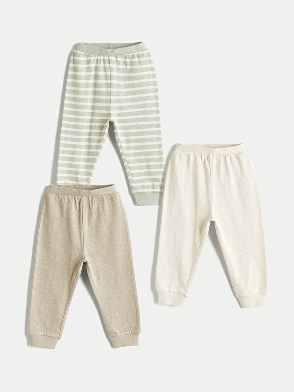 LCW baby Elasticated Waist Baby Boys' Jogger Sweatpants 3-Pack