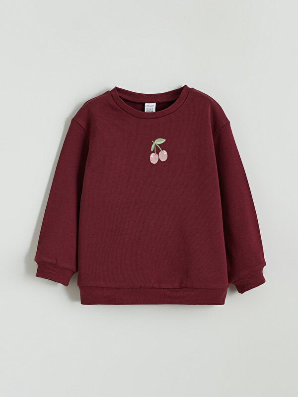 LCW baby Bisiklet Yaka Kız Bebek Sweatshirt