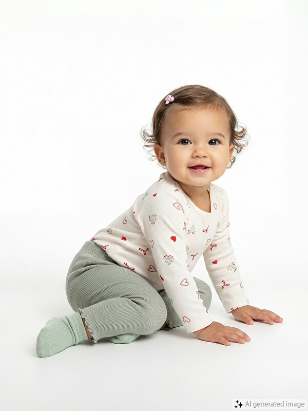 LCW baby Beli Lastikli Kız Bebek Tayt