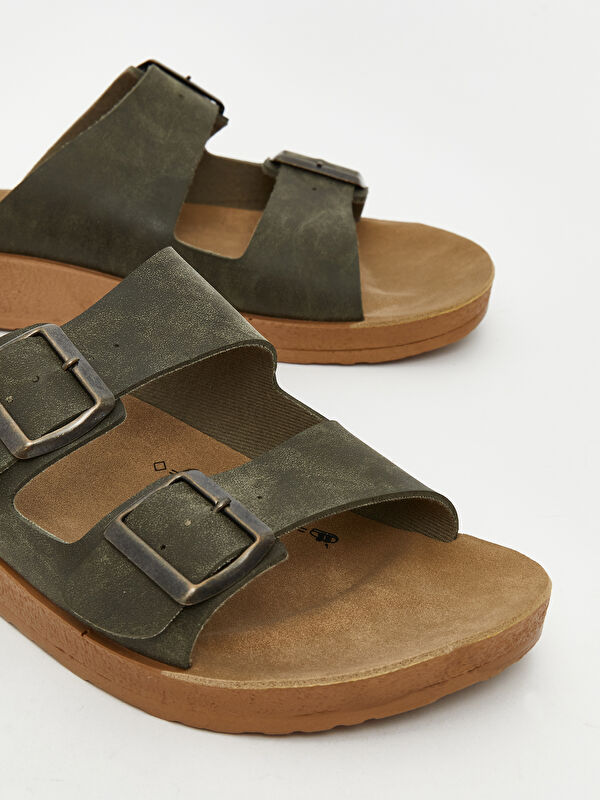 Çift Bantlı Erkek Terlik - Görsel 4