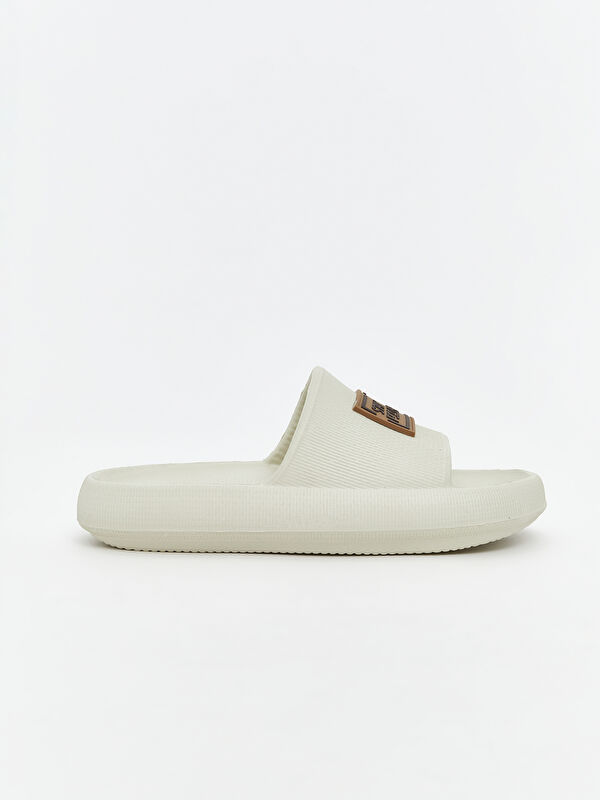 Tek Bant Baskılı Erkek Terlik - Görsel 3