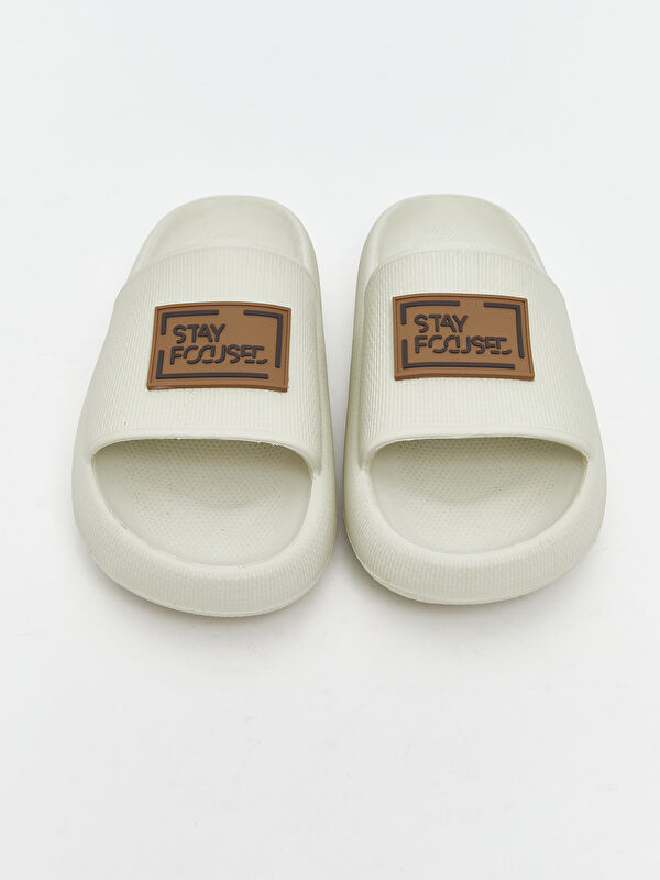 Tek Bant Baskılı Erkek Terlik - Görsel 4