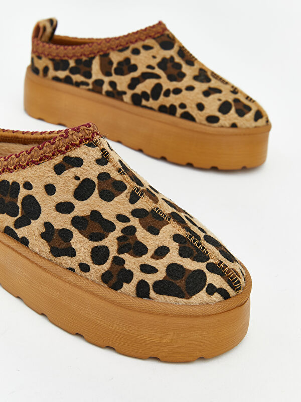 Süet Görünümlü Kadın Ev Ayakkabısı - Görsel 4