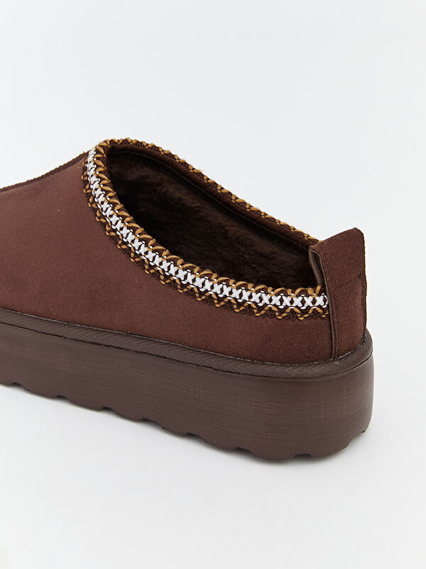 Süet Görünümlü Kadın Ev Ayakkabısı - Görsel 6