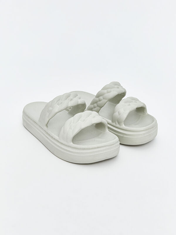 Çift Bantlı Kadın Terlik - Görsel 2