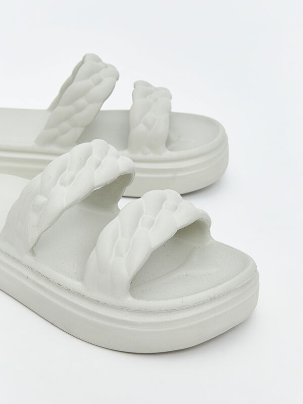 Çift Bantlı Kadın Terlik - Görsel 4