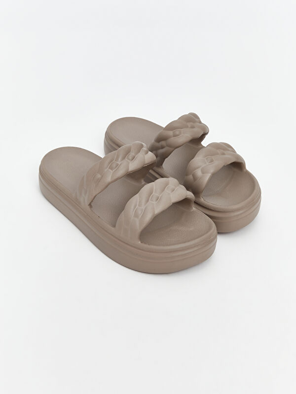 Çift Bantlı Kadın Terlik - Görsel 2