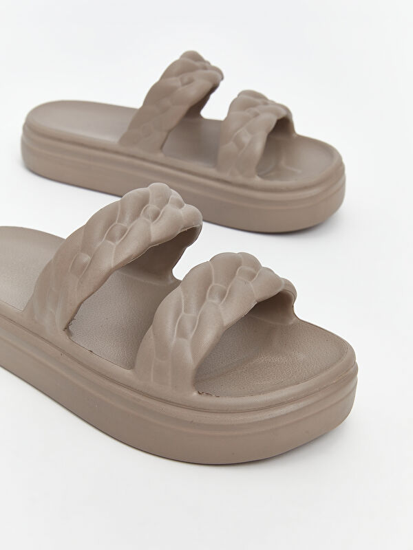 Çift Bantlı Kadın Terlik - Görsel 4