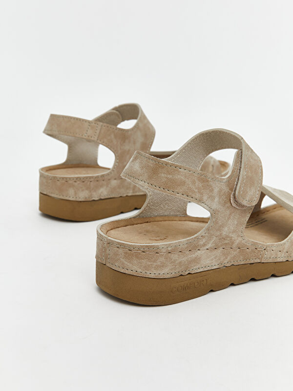 Süet Görünümlü Kadın Sandalet - Görsel 6