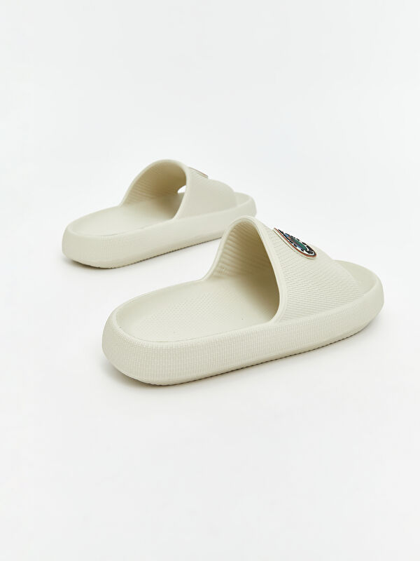 Tek Bantlı Baskılı Erkek Terlik - Görsel 6