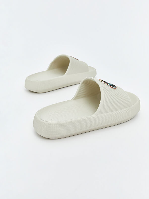 Tek Bantlı Baskılı Erkek Terlik - Görsel 6