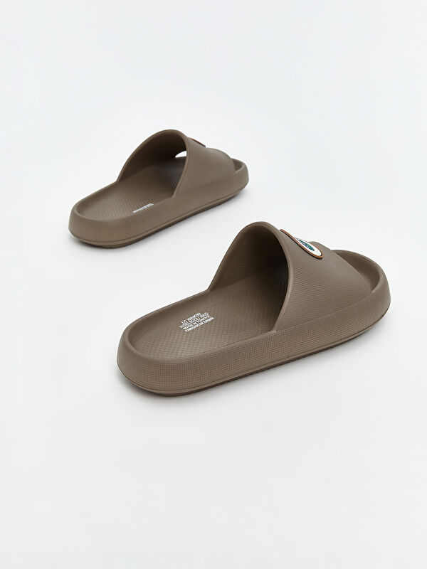 Tek Bantlı Baskılı Erkek Terlik - Görsel 6