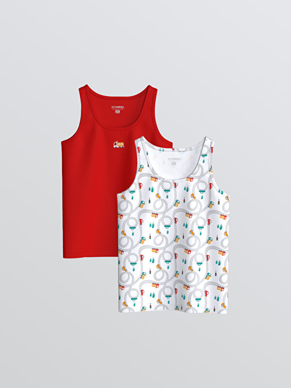 LCW Kids Crew Neck Printed Boy Athlete 2 Pack