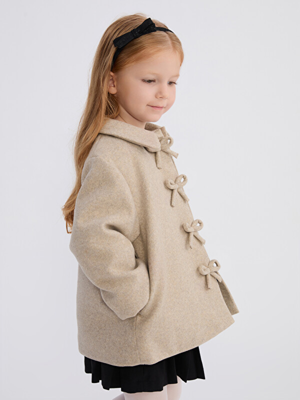 LCW Kids Пальто Cachet для дівчат з бантом