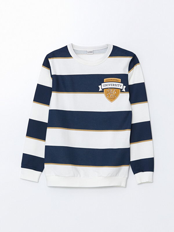 LCW ECO Bisiklet Yaka Erkek Çocuk Sweatshirt