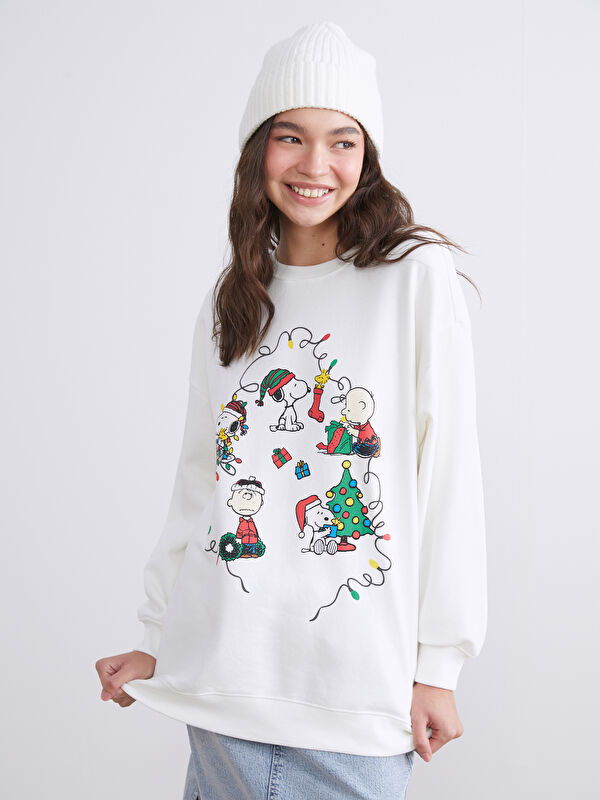 XSIDE Snoopy Printed Oversize Women's Thick Sweatshirt