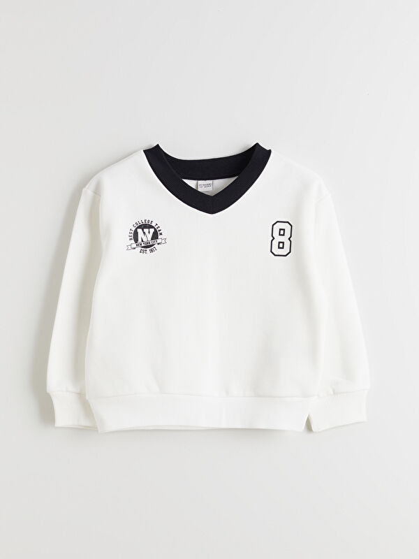 LCW Kids V Yaka Kız Çocuk Sweatshirt