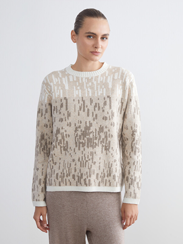 LCWAIKIKI Classic Crew Neck Patterned Women's Knitwear Sweater