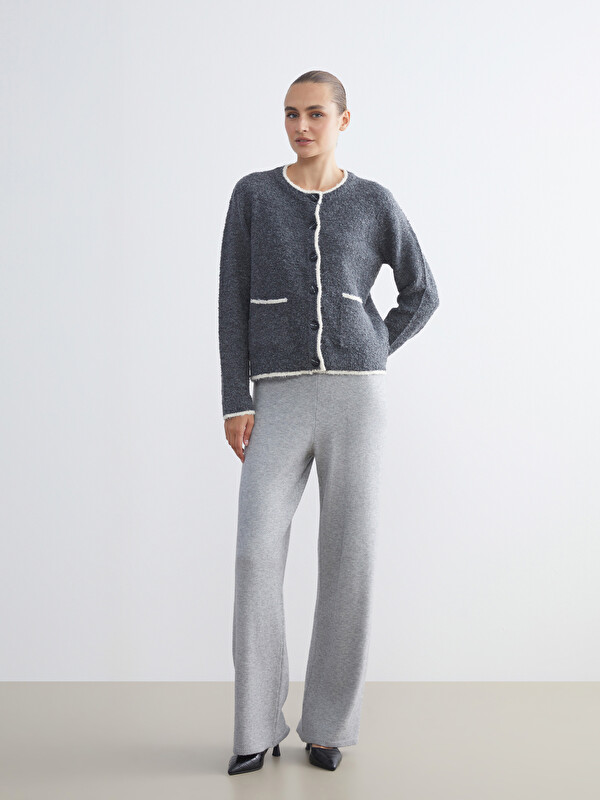 LCWAIKIKI Classic Pantalone od trikotaže sa elastičnim strukom i širokim nogavicama za žene