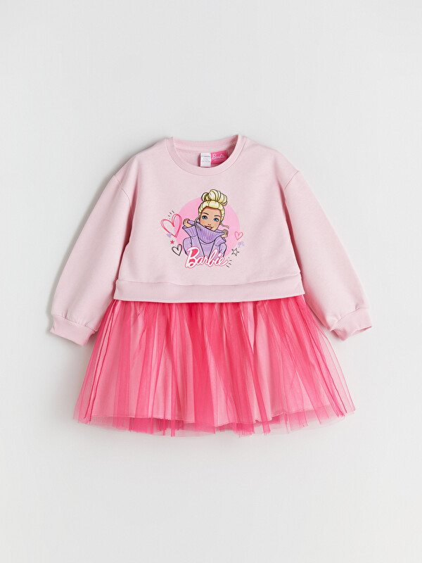 LCW Kids Barbie Printed Tutu Girls' Dress