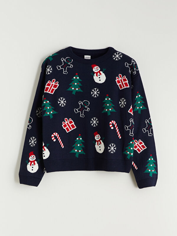 LCW Kids New Year Themed Girls' Sweater