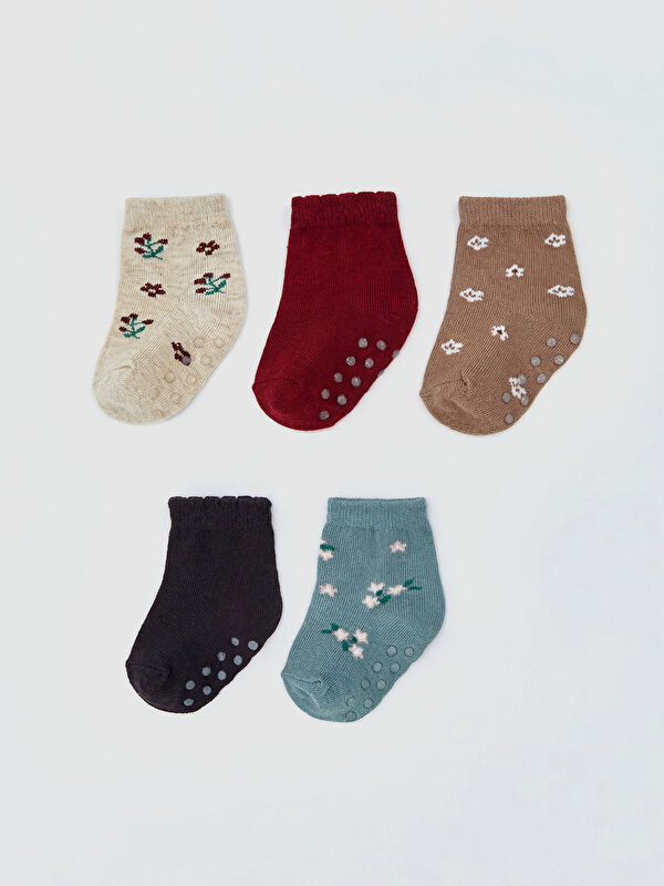 LCW baby Floral Baby Girls' Ankle Socks 5 Pack