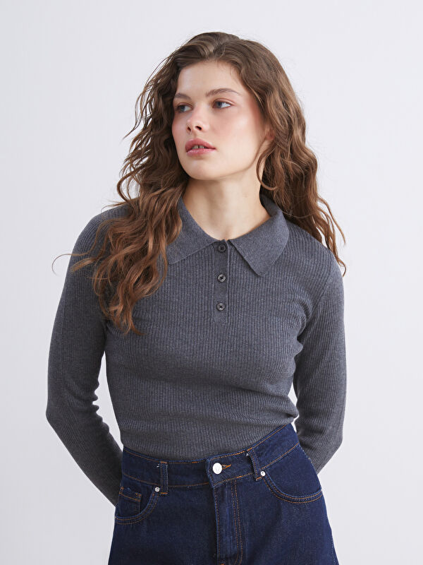 XSIDE Polo Neck Women's Knitwear Sweater