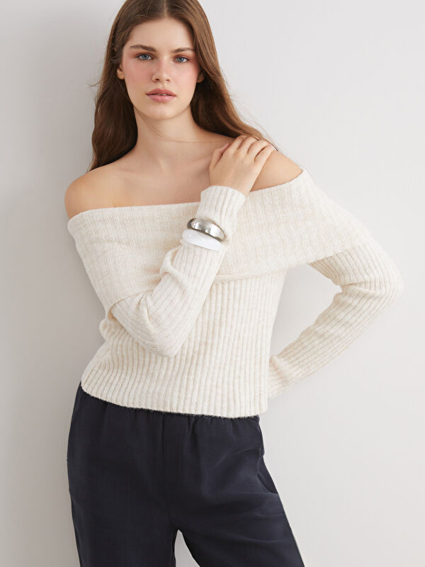 XSIDE Slash Neck Women's Knitwear Sweater