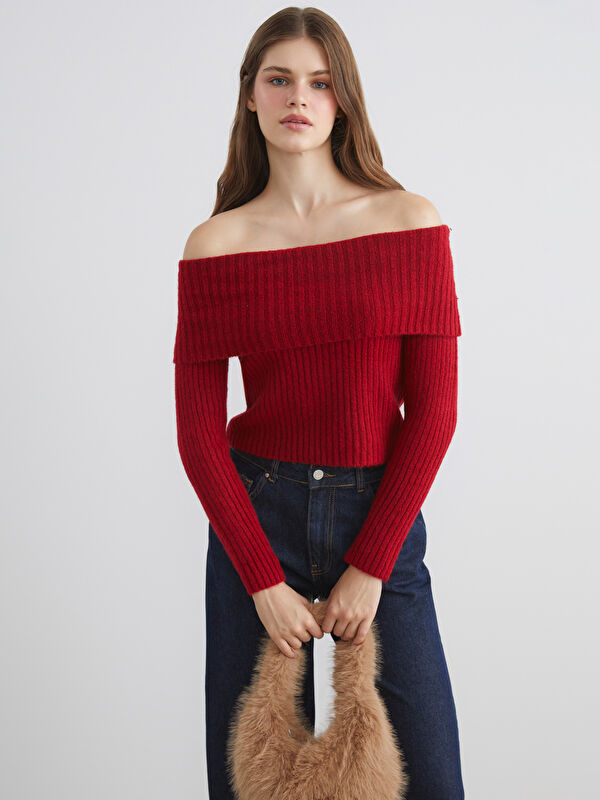 XSIDE Slash Neck Women's Knitwear Sweater