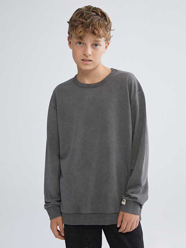 LCW Kids Bisiklet Yaka Erkek Çocuk Sweatshirt