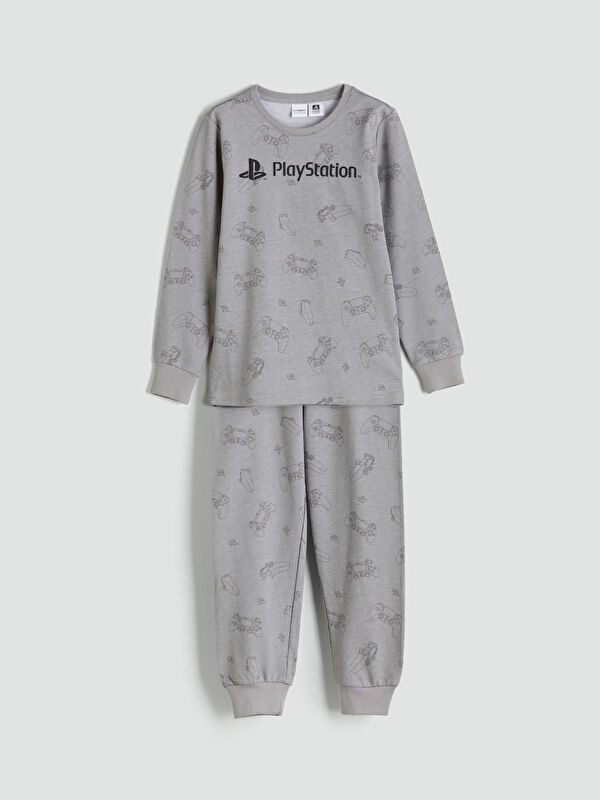 LCW Kids Crew Neck PlayStation Printed Boys' Pyjama Set