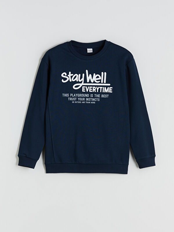LCW Kids Bisiklet Yaka Erkek Çocuk Sweatshirt
