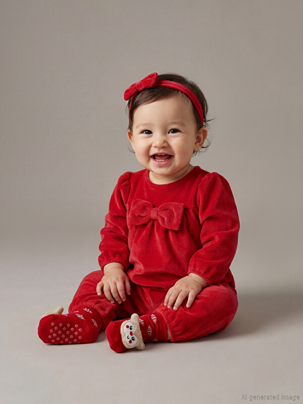 LCW baby Bow Detail Baby Girls' Jumpsuit