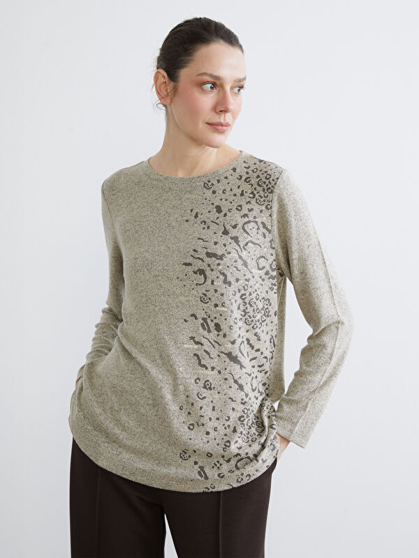 LCW Grace Rundhalsausschnitt Gemusterte Bluse
