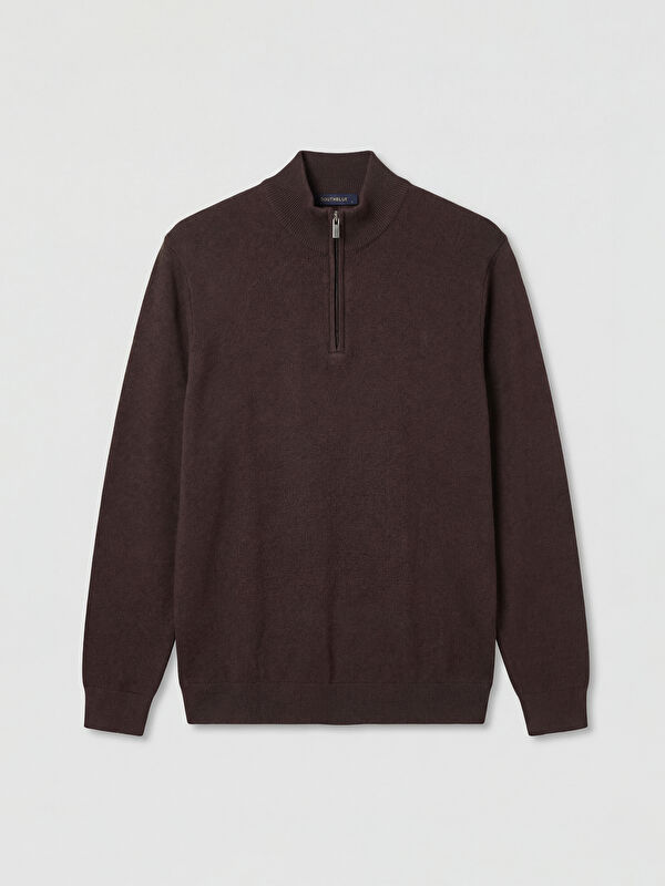 SOUTHBLUE Mock Neck Men's Knitwear Sweater