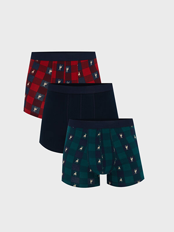 LC WAIKIKI Standart Kalıp Pamuklu Esnek Erkek Boxer 3'lü