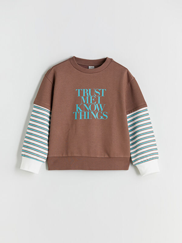 LCW Kids Bisiklet Yaka Kız Çocuk Sweatshirt