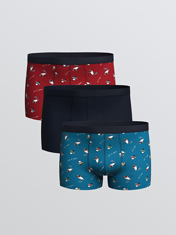 LC WAIKIKI Standart Kalıp Pamuklu Esnek Erkek Boxer 3'lü