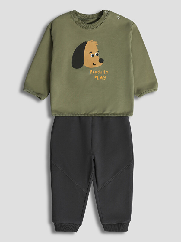 LCW baby Printed Baby Boy Tracksuit Set