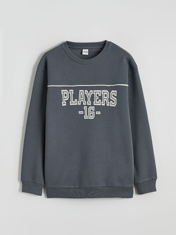 LCW Kids Baskılı Erkek Çocuk Kalın Sweatshirt
