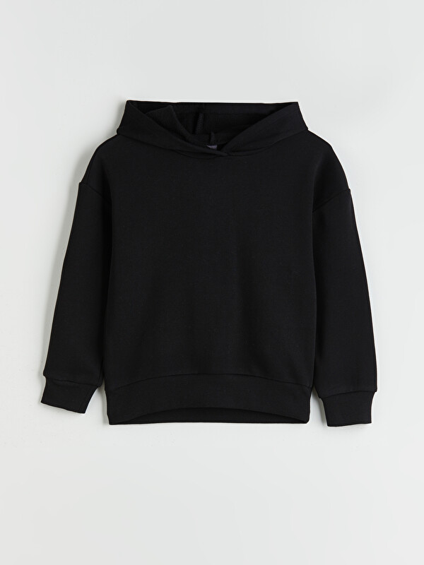 LCW ECO Kapüşonlu Basic Kız Çocuk Sweatshirt