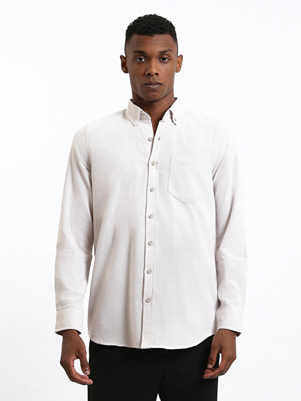 LCWAIKIKI Classic Regular Fit Dobby Fabric Men's Shirt