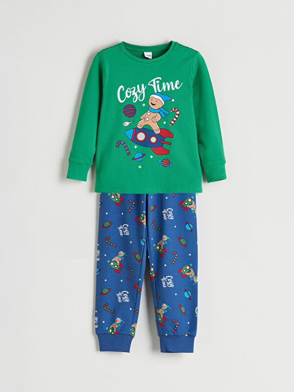 LCW Kids New Year Themed Boys' Pyjama Set