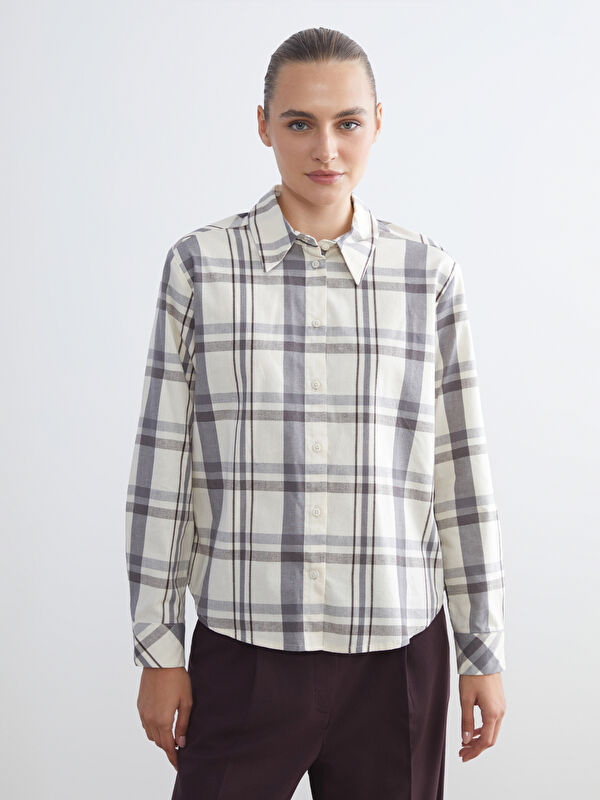 LCWAIKIKI Classic Plaid Oversize Women's Flannel Shirt