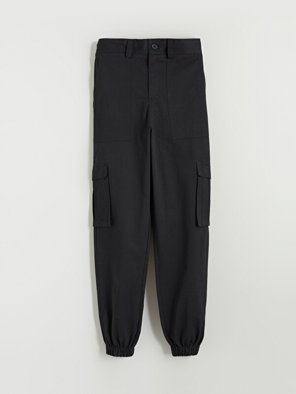 LCW ECO Beli Lastikli Gabardin Kadın Jogger Pantolon