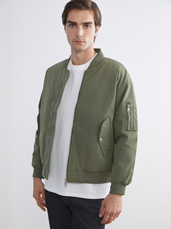 LCW ECO Rahat Kalıp Kolej Yaka Erkek Bomber Ceket