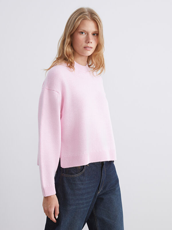 LCW Vision Bisiklet Yaka Oversize Kadın Triko Kazak