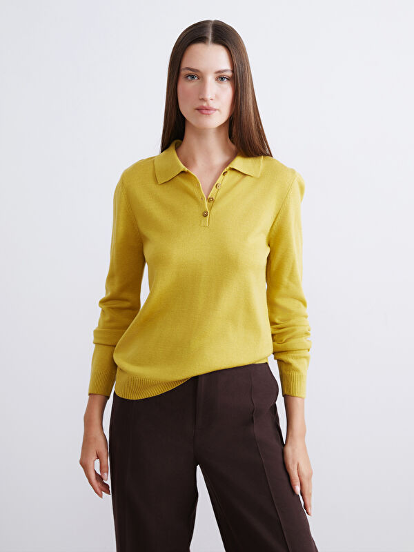 LCW Vision Polo Yaka Kadın Triko Kazak